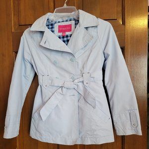 London Fog Light Blue Rain Coat (M /10-12)